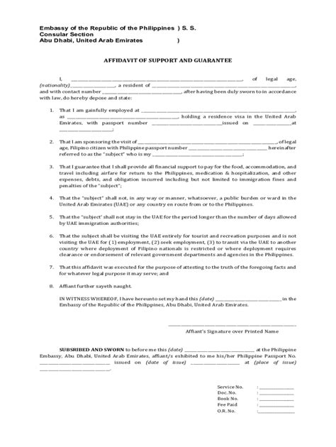 abudhabipe.dfa.gov.ph reviews|New Affidavit of Support and Guarantee.